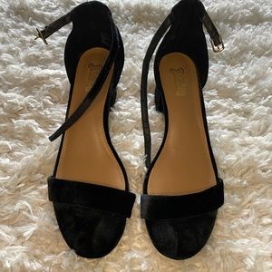 Brash Velvet Strappy Sandals